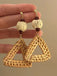 Vintage Pastoralstil Rattan Statement Ohrringe