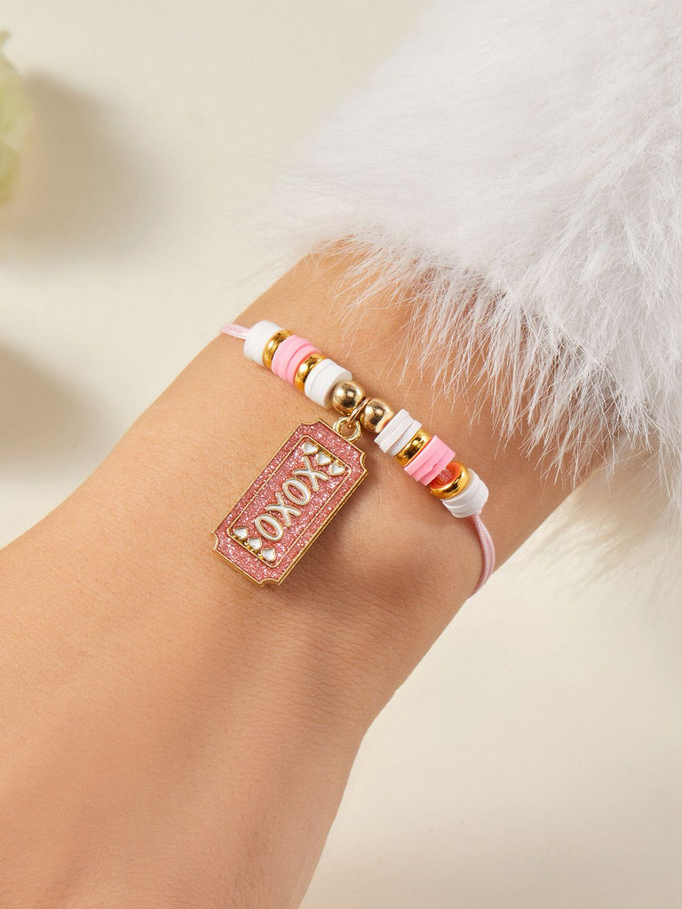 Herz Liebe Verstellbar Gewebt Valentinstag Armband