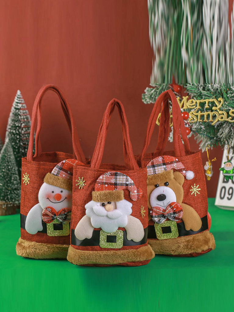 Rot Weihnachten 3D Geschenk Süßigkeiten Tasche