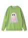 Vintage 1980er Halloween Geist Kürbis Sweatshirt