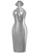 1960er Metallisch Halter Schlüsselloch Figurbetontes Kleid