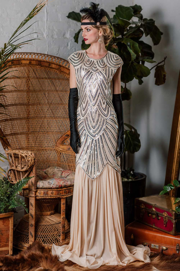 1920ER VINTAGE PAILLETTEN PARTY KLEID