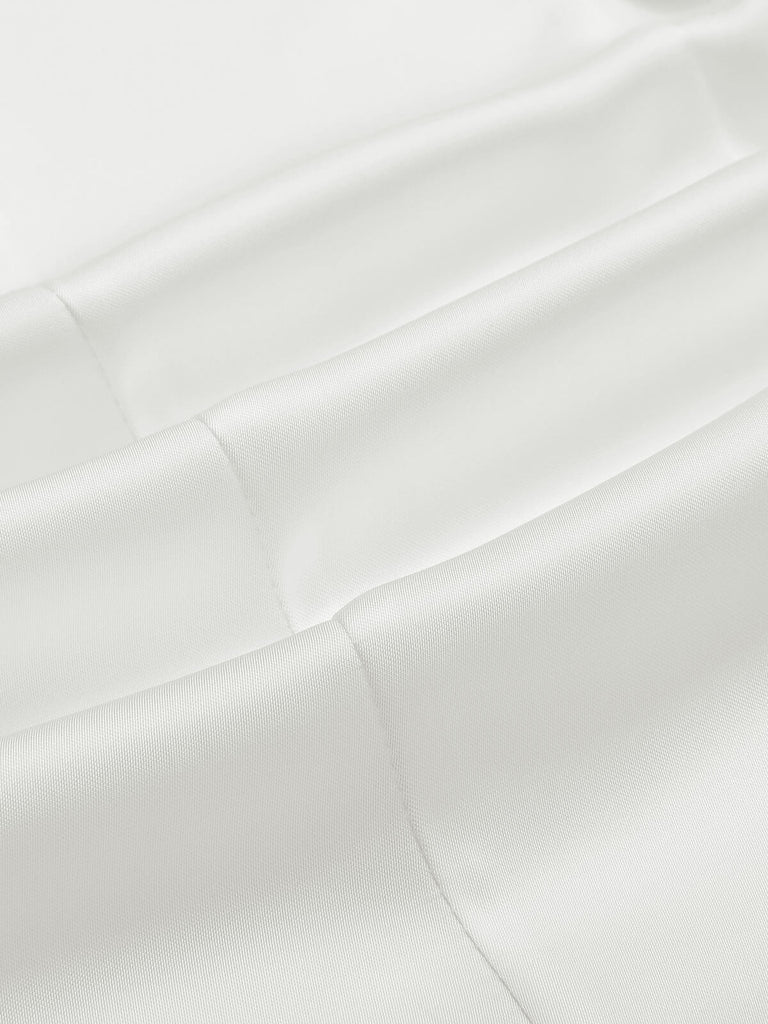 [Vorverkauf] Weiß 1950er weiße Button Down Bluse
