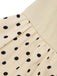 Beige 1940er Baumwolle Polka Dot Revers Kleid