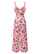 [Vorverkauf] Rosa 1960er Gingham Kirsche Hohl Jumpsuit