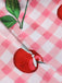 [Vorverkauf] Rosa 1960er Gingham Kirsche Hohl Jumpsuit