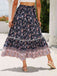 1960er Viskose Bohemien Kleine Blumen Rock