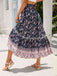 1960er Viskose Bohemien Kleine Blumen Rock