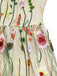 [Vorverkauf] [Übergröße] Multicolor 1940er Blumen Stickerei Rüschenärmel Kleid
