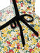 [Vorverkauf] Multicolor 1950er Kleine Blumen Quadratischer Hals Gürtel Kleid
