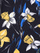 [Vorverkauf] Gelb 1950er Schulterfrei Blumen Patchwork Kleid