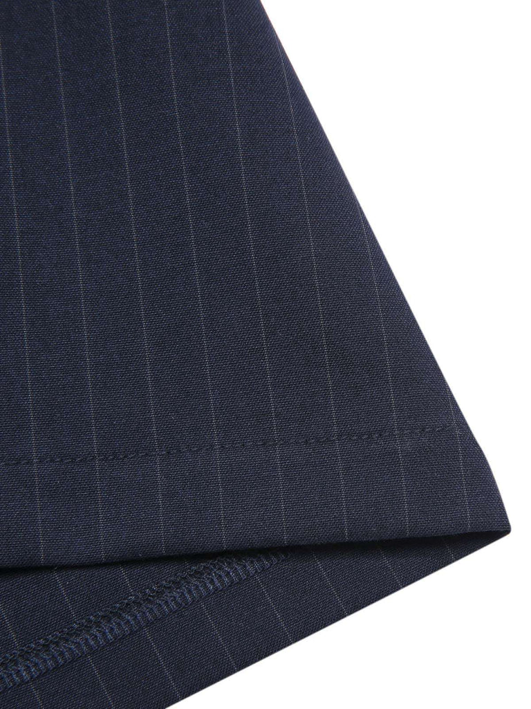 [Vorverkauf] Dunkelgrau 1930er Nadelstreifen Hohe Taille Träger Jumpsuit