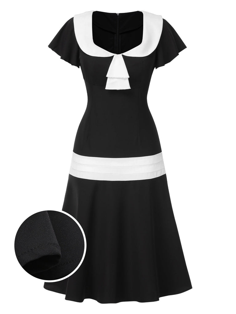 [Vorverkauf] Schwarz & Weiß 1920er Niedrige Taille Gatsby Kleid