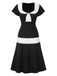 [Vorverkauf] Schwarz & Weiß 1920er Niedrige Taille Gatsby Kleid