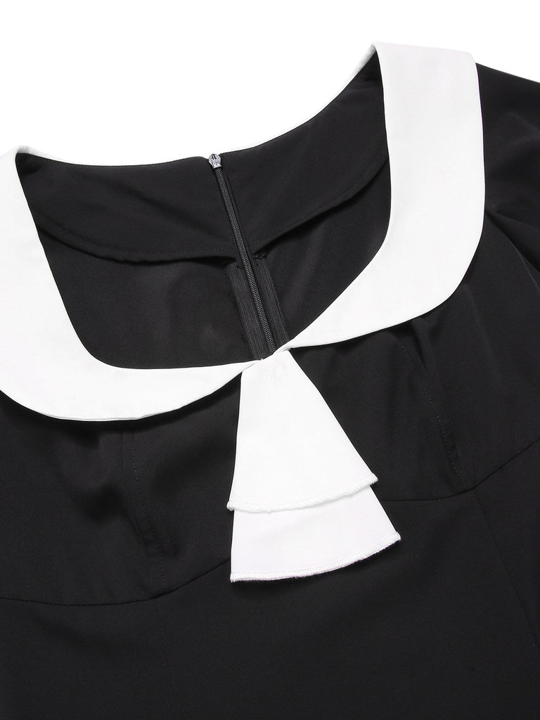 [Vorverkauf] Schwarz & Weiß 1920er Niedrige Taille Gatsby Kleid