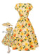 [Vorverkauf] Gelb 1950er Hortensie Blumen Gerüschtes Kleid