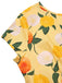 [Vorverkauf] Gelb 1950er Hortensie Blumen Gerüschtes Kleid