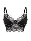 1940er Perle Kette Blumen Spitze Crop Camisole