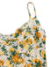Gelb 1930er Roses Wasserfallausschnitt Fischschwanz Gerüschtes Kleid