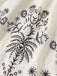 Weiß 1970er V-Ausschnitt Blumen Boho Rüschen Kleid