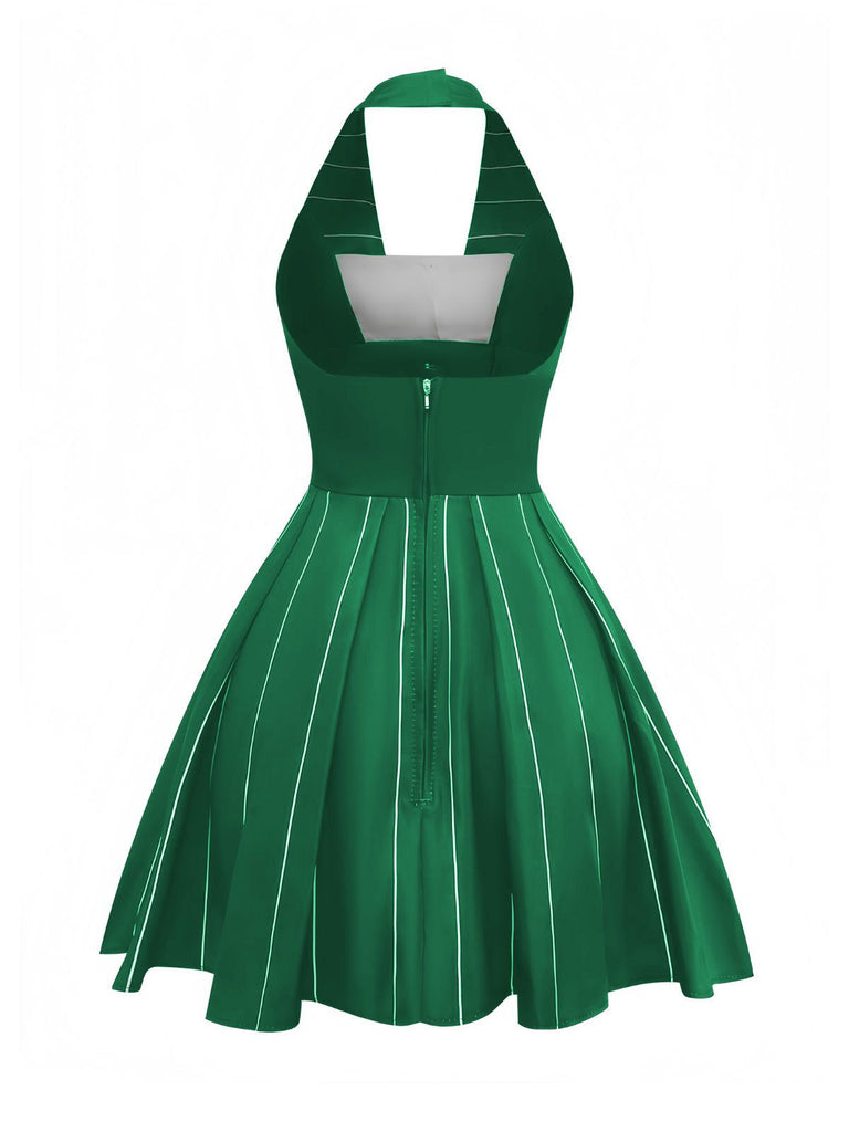 [Vorverkauf] 1960er Nightmare Before Weihnachten Schläger Streifen Kleid