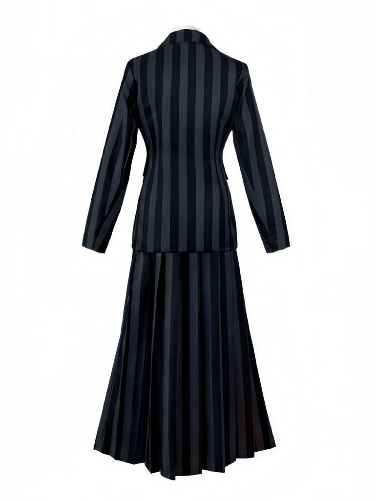 1940er Wednesday Streifen Uniform Kostümset