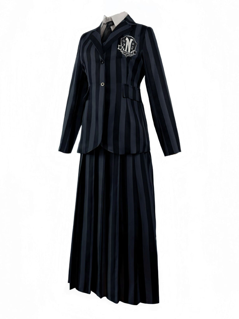 1940er Wednesday Streifen Uniform Kostümset