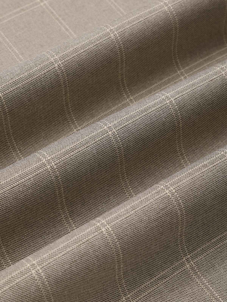 [Vorverkauf] Braun 1930er Kariert V-Ausschnitt Ärmellos Tasten Jumpsuit
