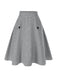 2PCS 1950er Schulterfrei Top & Tasten Plaids Rock