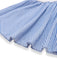 Blau 1950er Streifen Patchwork Plissiertes Kleid