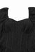 Schwarz 1950er Solide Puffärmel Korsett Hohl Stricken Kleid