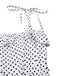 [Vorverkauf] 1960er Träger Kontrast Polka Dots Rüschen Jumpsuit