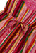 Mehrfarbig 1970er Halfter Regenbogen Streifen Patchwork Kleid