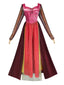 Rot 1940er Hocus Pocus Sarah Farbblock Lang Kleid