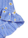 [Vorverkauf] Blau 1950er Schulterfrei Plaids Gänseblümchen Schnürung Kleid
