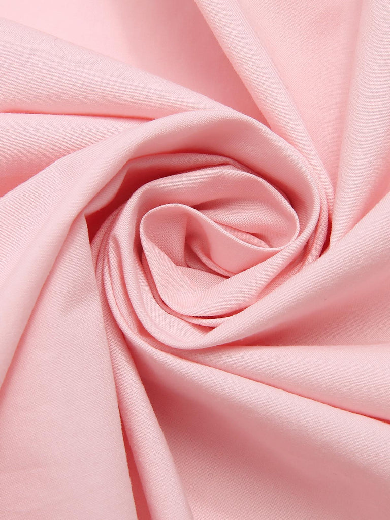 [Vorverkauf] Rosa 1950er Reine Baumwolle Träger Pudel Kleid