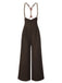 2PCS 1930er Baumwolle Solide Bluse & Latzhose