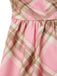 [Vorverkauf] Rosa 1950er Gingham Plaid Ärmellos Gürtel Kleid