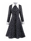 [Vorverkauf] Schwarz 1940er Wednesday Kostüm Mittwoch Addams-Stil Kleid