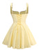 1960er Solide Spitze Träger Schnürung Skater Kleid