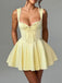 1960er Solide Spitze Träger Schnürung Skater Kleid