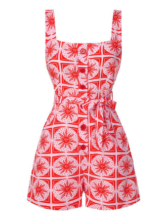 Rose Rosa 1950er Sonnentotem Taste Romper