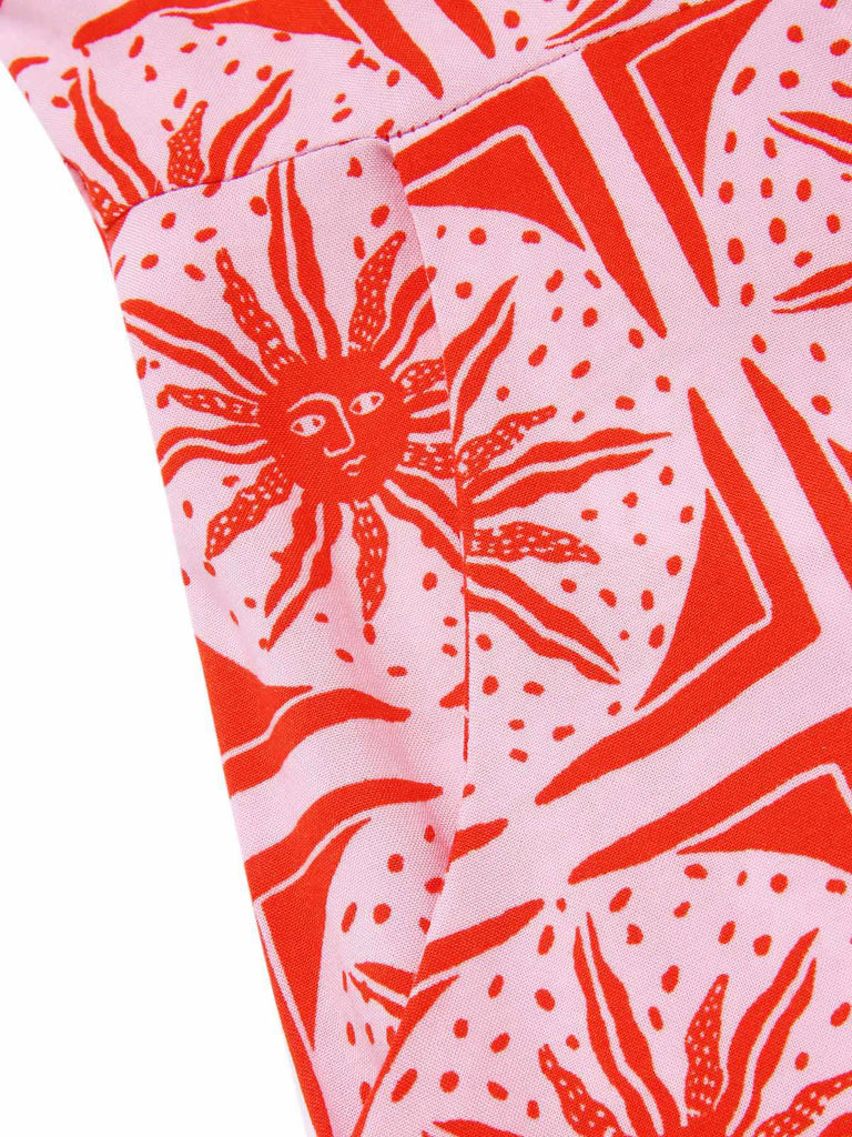 [Vorverkauf] Rose Rosa 1950er Sonnentotem Taste Romper