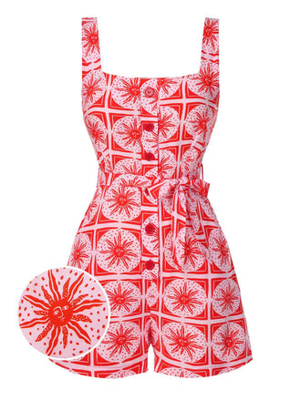 Rose Rosa 1950er Sonnentotem Taste Romper