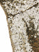 [Vorverkauf] Gold 1950er Schulterfrei Pailletten Swing Kleid