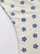 Blau & Aprikose 1960er Blumen Breiter Träger Tief V-Ausschnitt Kleid