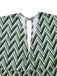 Grün 1970er Boho Tief V-Ausschnitt Ausgestelltes Bein Jumpsuit