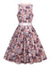 2PCS Multicolor 1950er Oktoberfest Dirndl Blumen Dirndl Kleid & Schürze