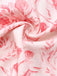 Rosa 1950er Rosen Herzförmiger Hals Swing Kleid