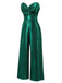 [Vorverkauf] Grün 1970er Geknotetes Hollow Glänzend Jumpsuit